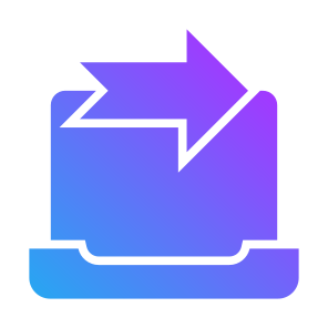 Outgoing Data, Ui, Outgoing Email, Data Transfer, Right Arrow, File Transfer, Outgoing, Communications, Logout, Laptop  icon