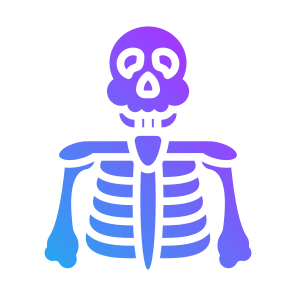 Skeleton, Bones, Skull, Human Body, Anatomy icon