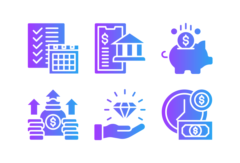Accounting and Finance icon sheet Large Set Preview