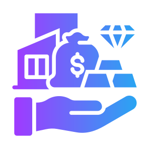 Assets, Property, Cash, Money, Jewelry, Diamond icon