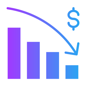Bankrupt, Bankruptcy, Recession, Loss, Chart, Decrease  icon
