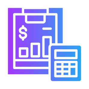 Bookkeeping, Calculate, Accounting, Calculator, Budgeting, Estimates  icon