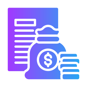 Budgeting, Funds, Loan, Document, Investment, Money  icon