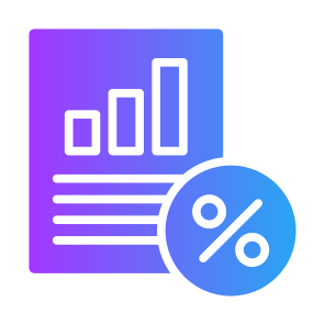 File, Report, Tax, Statistics, Percentage, Document  icon