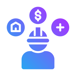 Employee Benefits, Employee, Benefits, Compensation, House, Insurance icon