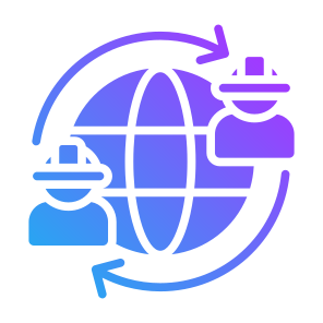 Labor Rotation, Labor, Worker, Rotation, Employee, Global icon