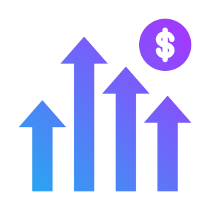 Competition, Growth, Profit, Success, Up Arrows icon