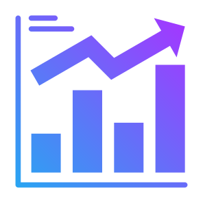 Sales Amount, Statistics, Investment, Growth, Graph icon