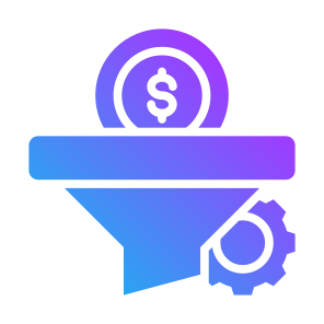 Conversion Rate, Money, Funnel, Management, Filtering  icon