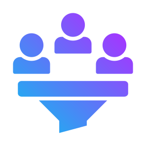 Lead Generation, People, Marketing, Funnel, Filter icon