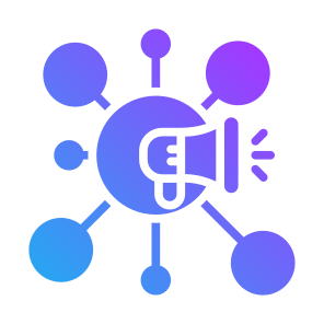 Multi Channel, Digital, Marketing, Megaphone, Advertising  icon