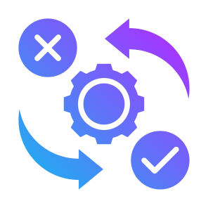 Testing, Accept, Cancel, Correction, Criteria   icon