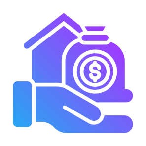 Asset, Loan, Real Estate, Money Bag, Takeover icon