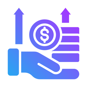Revenue, Money, Increase, Growth, Arrow Up icon