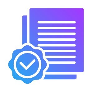 Verification, Document, Approval, Approved, Assessment icon