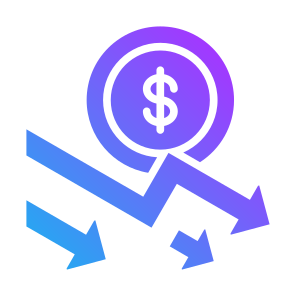 Crisis, Dollar, Financial, Economy, Loss, Stock Market, Recession icon