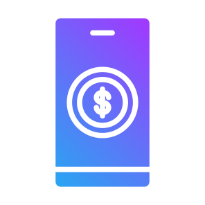 Digital Money, Smartphone, Dollar, Currency, Transaction, Banking, Online Payment icon
