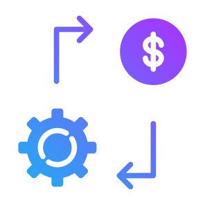 Ecosystem, Gear, System, Dollar, Coin, Money, Money Management icon