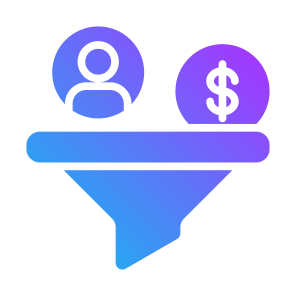 Filter, Money, Dollar, Coin, Funnel, User, Sort icon