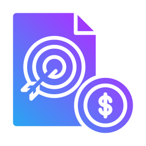 Goal, Target, File, Document, Dollar, Aim, Targeting  icon