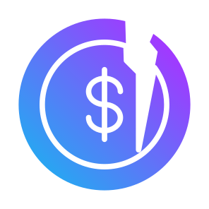 Halving, Money, Half, Dollar, Coin, Split, Currency, Divided  icon
