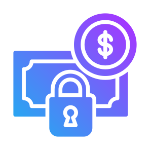 Security, Money, Dollar, Bill, Coin, Pay, Padlock, Cash, Protected, Banking icon