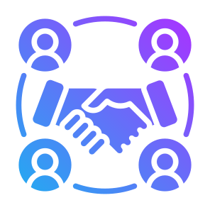 Collaborative, Merger, Team, Relationship, Client, Customer  icon