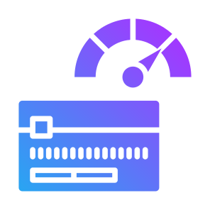 Credit Score, Speedometer, Credit Card, Score, Performance icon
