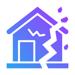 Destroy, Demolish, Home, Earthquake, Broken icon