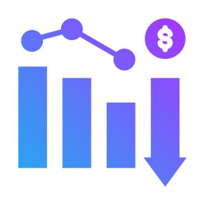 Downfall, Money, Statistics, Bankruptcy, Investment icon