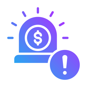 Emergency, Money, Exclamation Mark, Alert, Investment icon