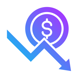 Failure, Bankruptcy, Recession, Decrease, Down Arrow icon