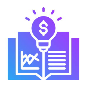 Financial Literacy, Book, Innovation, Knowledge, Financial Analysis icon