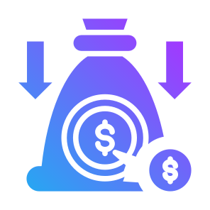 Loss, Money Bag, Dollar, Economy, Down Arrow icon
