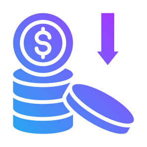 Cost, Money, Decrease, Reduction, Loss  icon