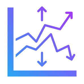 Fluctuation, Stock Market, Finance, Statistics, Progress  icon