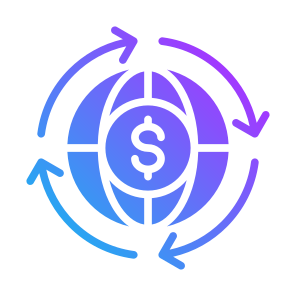 Circular Economy, Global Economy, Cash Flow, World Wide, Investment, Economy  icon