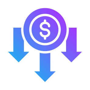 Cost Reduction, Cost, Reduction, Money, Low Price, Decrease icon