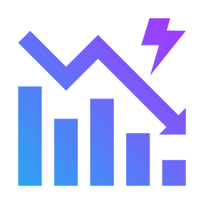 Decrease, Reduction, Reduce, Economics, Loss, Recession  icon