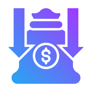 Reduce Cost, Cost, Reduce, Decrease, Money, Price icon