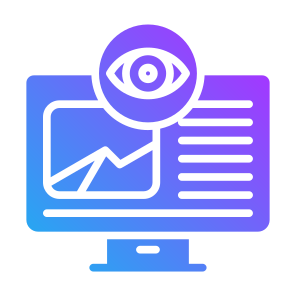 Content Monitoring, Monitoring, Content, Posts, Multimedia, Screen icon