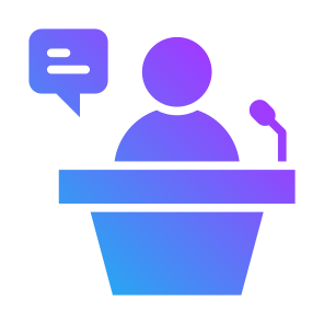 Public Speaking, Conference, Speaker, Speech, Podium, Communications icon