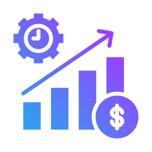 Efficiency Management, Money, Efficiency, Productivity, Improvement, Increase icon