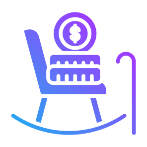 Retirement, Passive Income, Pension, Rocking Chair, Saving, Income icon