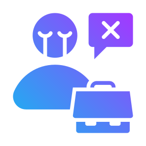 Unemployment, Fired, Job Loss, Employee, User, Sad icon