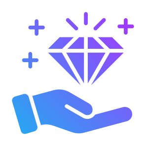 Value Proposition, Value, Benefits, Advantage, Reward, Diamond  icon