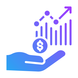 Investment, Sales,  Income, Growth, Statistics icon