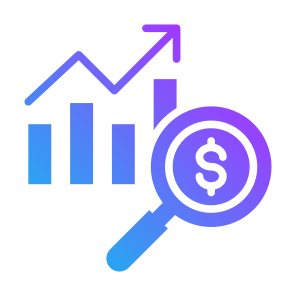 Potential, Market, Analysis,  Report, Growth icon