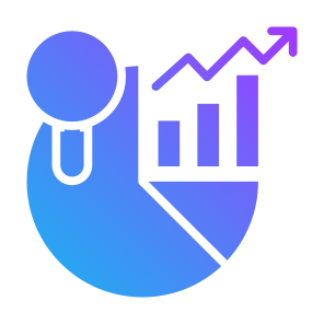 Quantitative, Analysis, Sales, Data, Research icon
