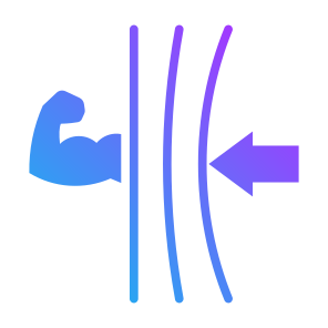 Resilience, Economy,  Strength, Commitment, Pressure icon